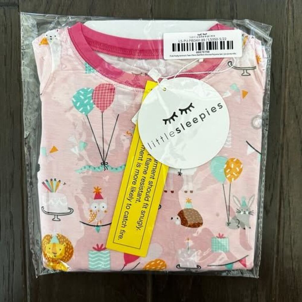 Little Sleepies Pink Birthday Pajamas